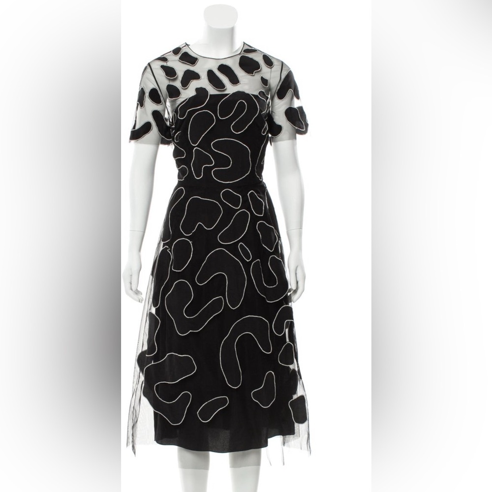 Carolina Herrera  Black Pattern Dress